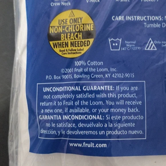 Fruit of The Loom FTL 3 Pack Men's Briefs Large 38-40 100% Cotton Vintage 2001 - Picture 6 of 8